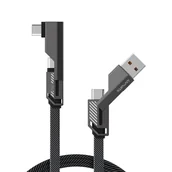 Kable komputerowe i do monitorów - 4smarts 541457 kabel USB 1,5 m USB A USB C Grafitowy 541457 - miniaturka - grafika 1