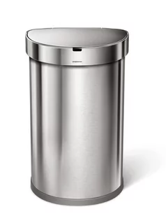 Implehuman Kosz półokrągły na śmieci Liner Pocket, 45 l, srebrny - Kosze na śmieci - miniaturka - grafika 1