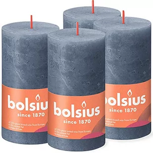 Bolsius Świece pieńkowe Shine, 6 szt., 130x68 mm, niebieski zmierzch Sfeerpunt - Świece - miniaturka - grafika 1