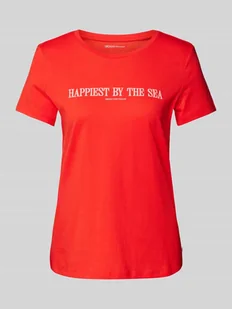 T-shirt o kroju regular fit z czystej bawełny - Koszulki i topy damskie - miniaturka - grafika 1
