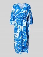 Sukienki - Sukienka midi z wiązanym paskiem - miniaturka - grafika 1