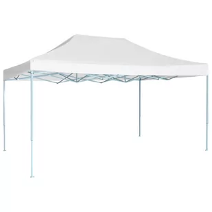 vidaXL Rozkładany namiot imprezowy, 3 x 4,5 m, biały - Pawilony ogrodowe - miniaturka - grafika 1