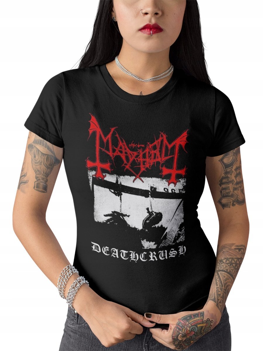 MAYHEM Koszulka damska czarna T-Shirt black metal darkthrone burzum L