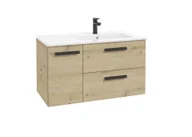 Szafki łazienkowe - Szafka łazienkowa pod umywalkę Defra Faro 90 cm prawa dąb artisan 001-D-09004 - miniaturka - grafika 1