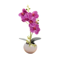 Sztuczne kwiaty - Sztuczny storczyk orchidea kwiaty w doniczce fioletowe 26cm - miniaturka - grafika 1