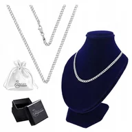 Łańcuszki - Łańcuszek srebrny pr. 925 PANCERKA do Zawieszek Prezent 70 cm x 3.5 mm - miniaturka - grafika 1