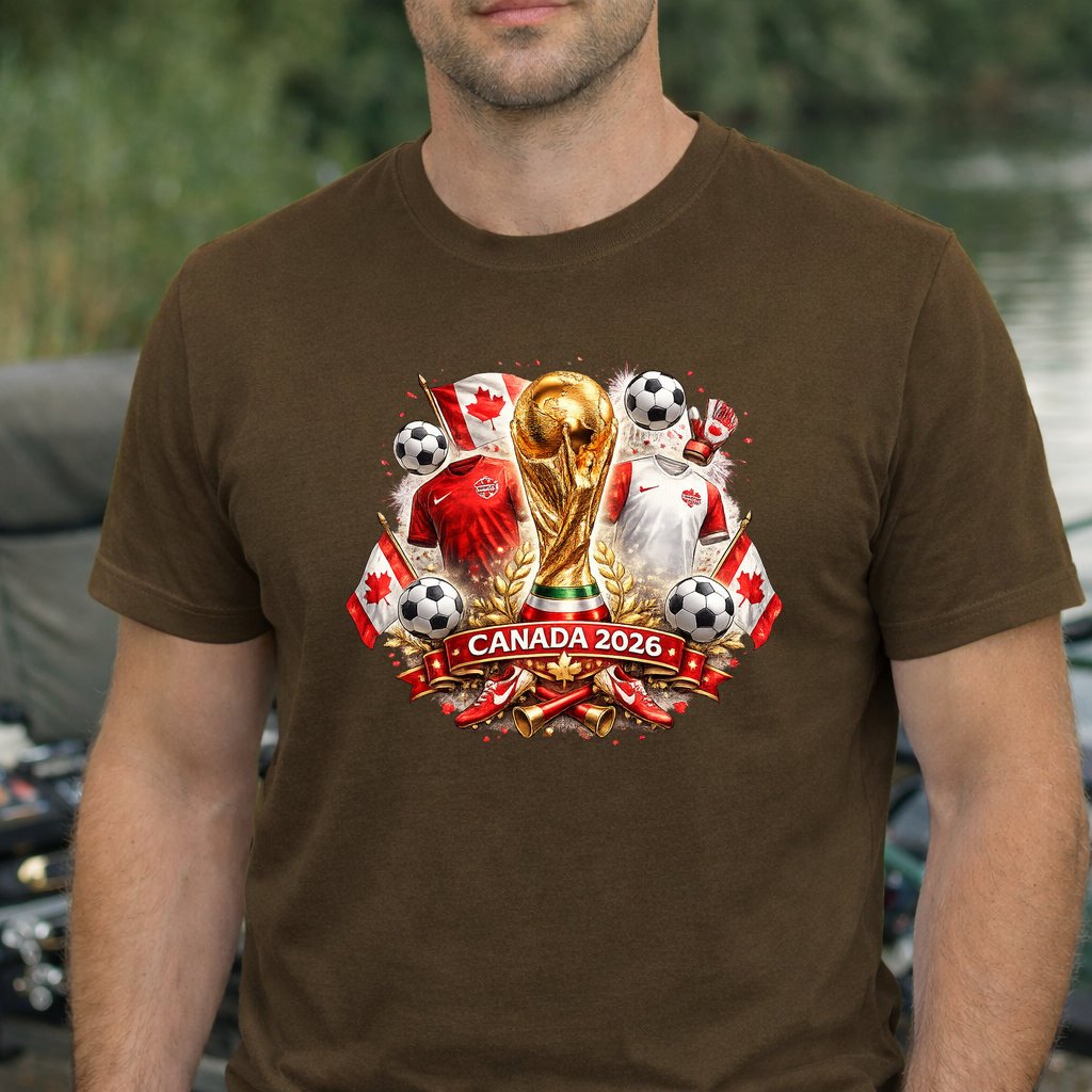 Koszulka WORLD CUP 2026 KANADA kolor brązowy rozmiar S