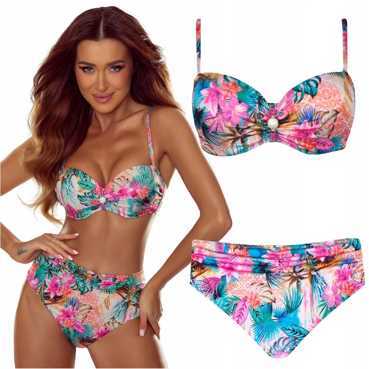 Strój kąpielowy dwuczęściowy damski push up GABBIANO Adel 030 40B/L 80B