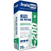 Kleje i inne preparaty budowlane - Klej do płytek F- 200 wysokoelastyczny biały C2TE 25 kg Franspol - miniaturka - grafika 1