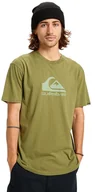 Koszulki męskie - t-shirt QUIKSILVER EV COMP LOGO 2 LODEN GREEN - miniaturka - grafika 1