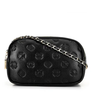 Damska crossbody ze skóry na łańcuszku czarna - Torebki damskie Damska crossbody ze skóry na łańcuszku czarna - Torebki damskie - miniaturka - grafika 1