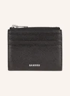 Portfele - Sandro Portfel Ze Skóry Saffiano schwarz - miniaturka - grafika 1