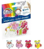 Dekoratorstwo - Ozdoby drewniane Sowa 15szt FIORELLO - miniaturka - grafika 1