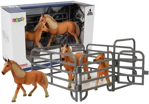 Zestaw Figurek Zwierzęta Konie Zagroda Źrebie Kucyk Farma LEAN Toys - Figurki dla dzieci - miniaturka - grafika 1