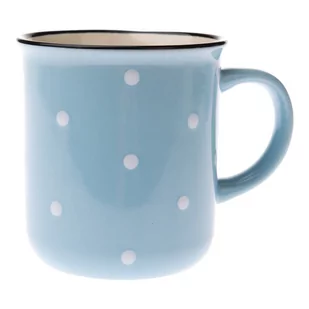 Błękitny kubek ceramiczny Dakls Dottie, 350 ml - Kubki - miniaturka - grafika 1