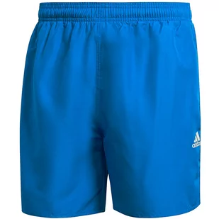Spodenki męskie kąpielowe adidas Short Length Solid Swim niebieskie GQ1082 - Stroje kąpielowe - miniaturka - grafika 1