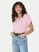 Koszulki i topy damskie - ONLY T-Shirt Moster 15106662 Różowy Regular Fit - miniaturka - grafika 1
