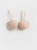 Biustonosze - Reserved - Biustonosz balconette push up - kremowy - miniaturka - grafika 1