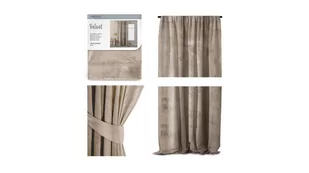 Amelia Home Amelia Home Zasłona Velvet 140x270 VELVET/PLE/BEI/270 - Zasłony - miniaturka - grafika 1