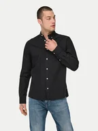 Koszule męskie - Only & Sons Koszula Alvaro 22006479 Czarny Slim Fit - miniaturka - grafika 1