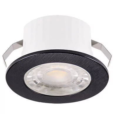 Ideus LAMPA wpust FIN LED C 03873 stropowa OPRAWA okrągła LED 3W 4000K łazienkowa IP44 czarna 03873