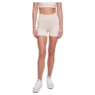 Spodnie damskie - Urban Classics Damskie spodnie z recyklingu High Waist Cycle Hot Pants, krótkie spodnie damskie, dostępne w wielu różnych kolorach, rozmiary od XS do 5XL, trawa softseagrass, XS - miniaturka - grafika 1