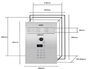 Wideodomofon dwużyłowy ze skrzynką na listy 5tech 82218 Virgo 7&quot;(B) Aplikacja WiFi - Wideodomofony - miniaturka - grafika 3