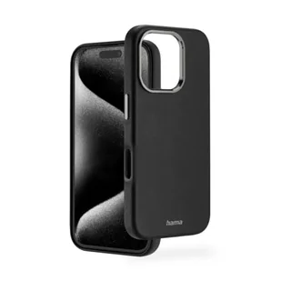 Hama Etui na telefon komórkowy iPhone 16 Pro Max (sztuczna skóra, metal, etui ochronne z tyłu, dodatkowa ochrona aparatu i wyświetlacza, kompatybilne z bezprzewodowym ładowaniem, miękkie, z - Etui i futerały do telefonów - miniaturka - grafika 1