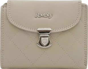 Rovicky Skórzany damski portfel Rovicky R-RD-19-GCL-Q NoSize - Portfele - miniaturka - grafika 1