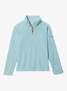 Bluza dziewczęca Columbia Glacial Fleece Half Zip - aqua haze/sunset peach - Bluzki dla dziewczynek - miniaturka - grafika 1
