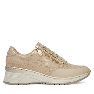 Sneakersy Rieker N4316-62 Beżowy - Sneakersy damskie - miniaturka - grafika 1