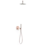 Zestawy prysznicowe - Zestaw prysznicowy podtynkowy Tres Study różowe złoto połysk 26228003OP - miniaturka - grafika 1
