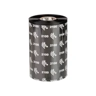 Taśmy do drukarek barwiące - Taśma termotransferowa Zebra 2100 60mm x 450m 1" woskowa (02100BK06045) black - miniaturka - grafika 1
