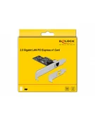 Karty sieciowe - DeLOCK PCI Express x1 card to 1 x RJ45 2.5 Gigabit LAN i225, LAN adapter - miniaturka - grafika 1
