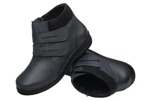 Botki AXEL Comfort 4379 Marine Gold H na 2-rzepy Kosela Medic 9379 na Haluksy - Botki damskie - miniaturka - grafika 4