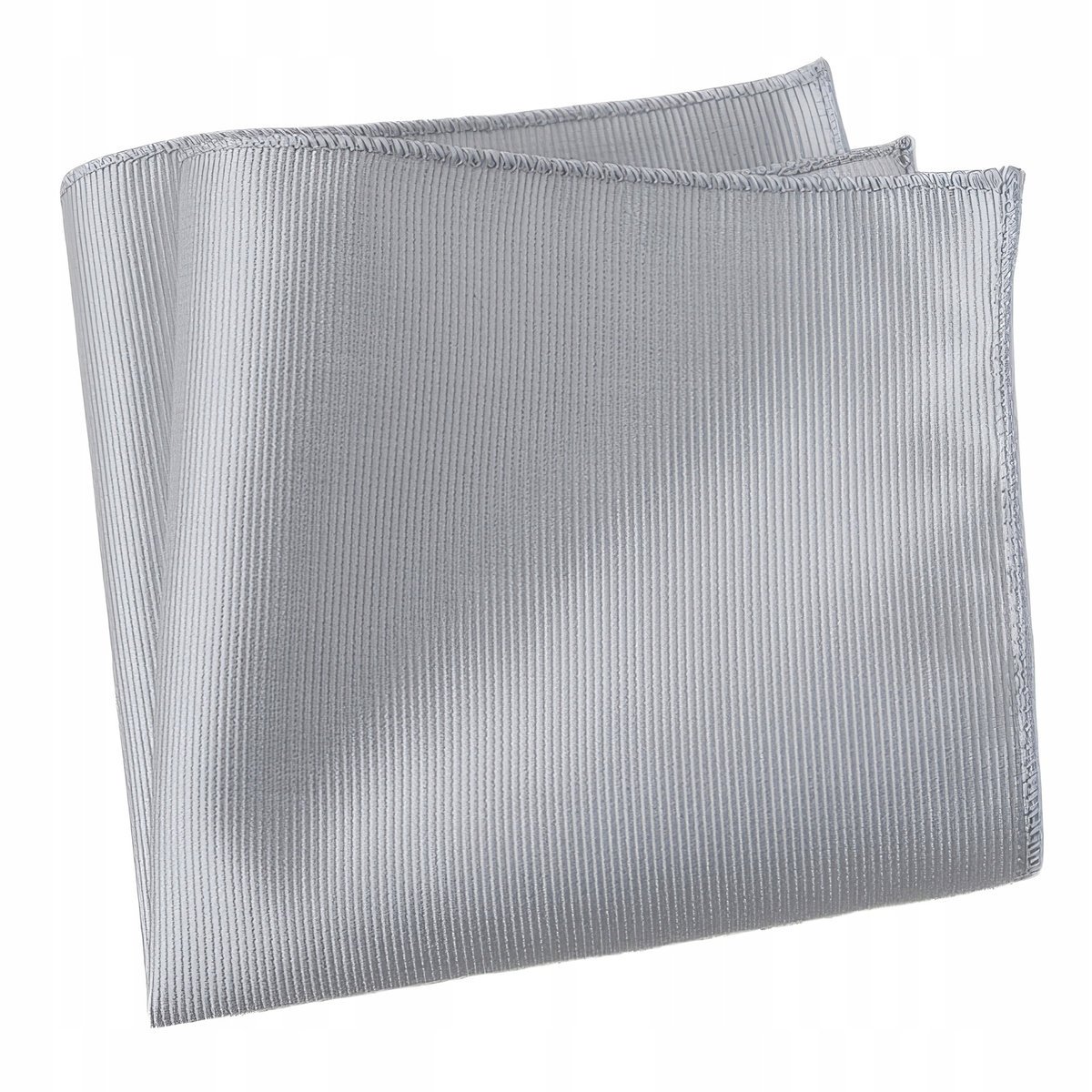 Poszetka męska w prążki - jasnoszara