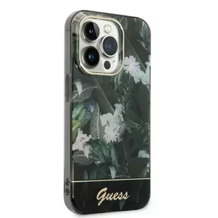 Guess Etui GUHCP14XHGJGHA do Apple iPhone 14 Pro Max 6,7" zielony/green hardcase Jungle Collection - Etui i futerały do telefonów - miniaturka - grafika 7