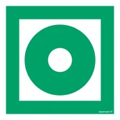 Systemy ekspozycyjne i znaki informacyjne - AC074 PRZYCISK OTWIERANIA DRZWI EWAKUACYJNYCH, KS - FOLIA PODŁOGOWA FOTOLUMINESCENCYJNA; (100X100MM) - miniaturka - grafika 1