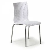 Fotele i krzesła biurowe - B2B Partner Krzesło plastikowe MEZZO, białe 1850 white - miniaturka - grafika 1