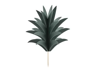 Party Deco Dekoracje na muffinki Aloha - Liście Ananasa - 6 szt. KPM18 - Dekoracje sali - miniaturka - grafika 1