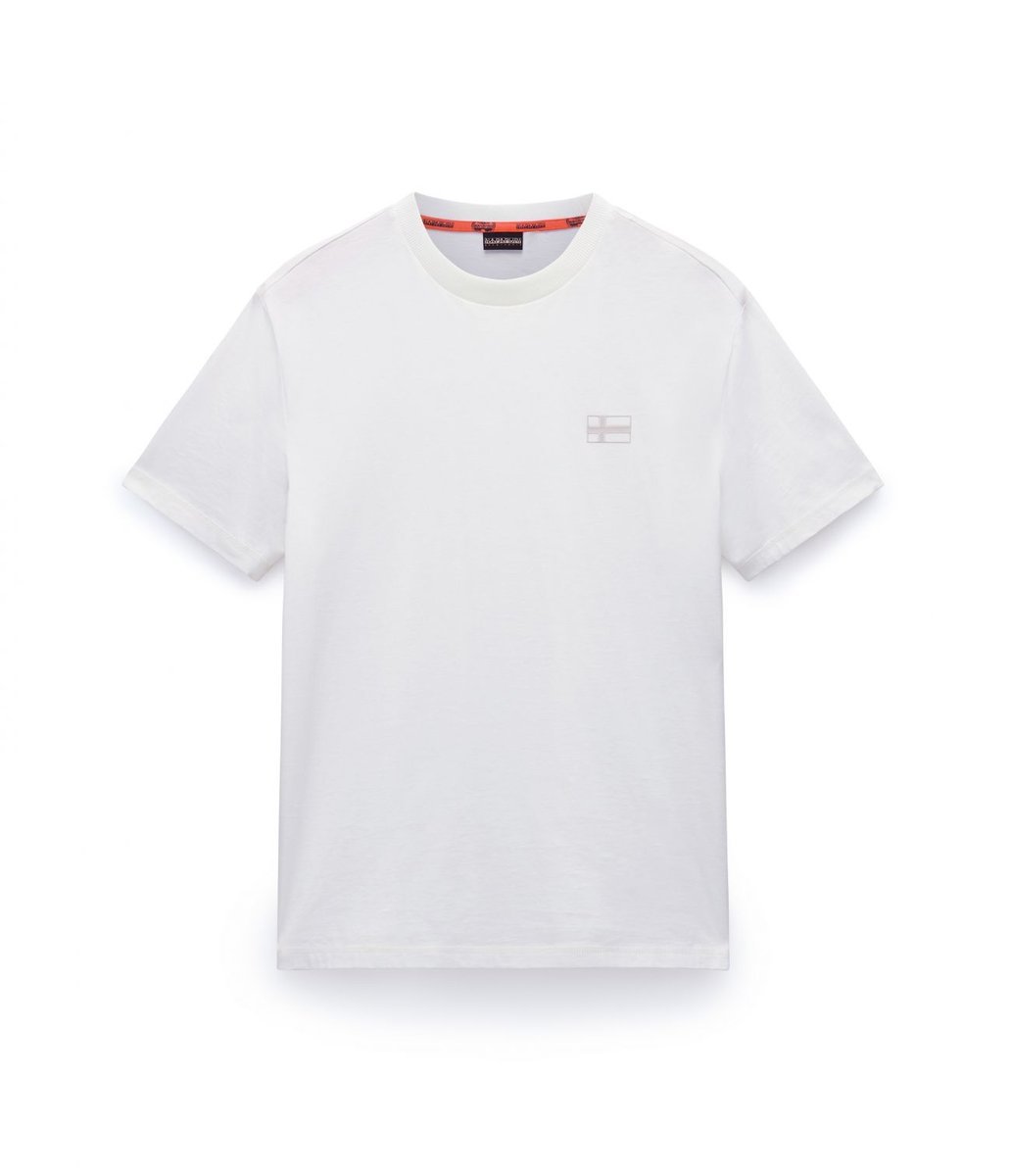 t-shirt uomo napapijri s-sorano np0a4ieh 2061 white heron