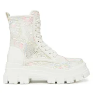 Botki damskie - Trapery Buffalo Aspha Rld Bloom 1622576 Biały - miniaturka - grafika 1