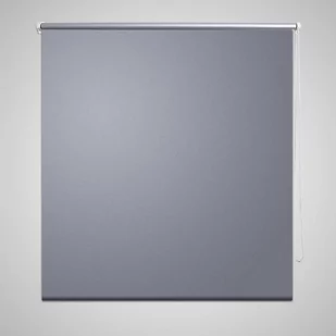 vidaXL Roleta okienna zaciemniajca szara 160x230 cm - Zasłony - miniaturka - grafika 1
