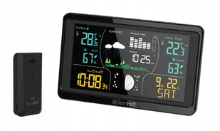 Stacja Pogodowa Barometr Higrometr Kalendarz Czujnik Dcf TermHoff TH-WS3 - Stacje pogodowe - miniaturka - grafika 1