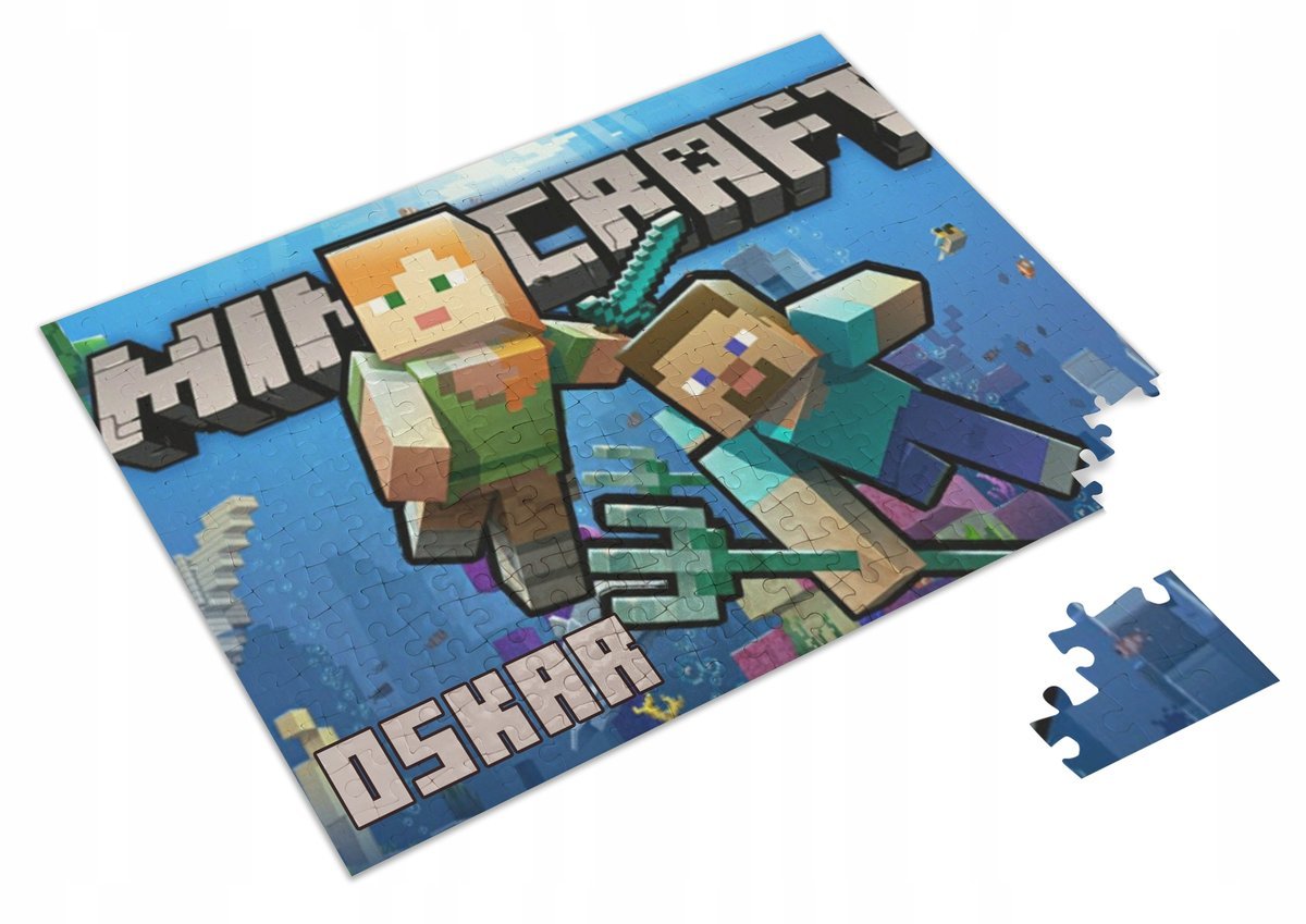 Puzzle MINECRAFT + IMIĘ + pudełko A4 120 el. #5