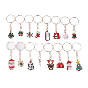 Złoty Świąteczny Brelok Breloczek z Zawieszką Mix Wzorów Zestaw 4szt. - Czasopisma Złoty Świąteczny Brelok Breloczek z Zawieszką Mix Wzorów Zestaw 4szt. - Czasopisma - miniaturka - grafika 1