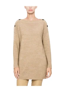 Sweter damski Sarah Pucini metaliczny klasyczny-S/M - Swetry damskie - miniaturka - grafika 1