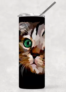 Kubek termiczny 600 ml z rurką kot - Kubki termiczne - miniaturka - grafika 1