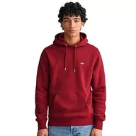 Bluzy męskie - GANT Reg Shield męska bluza z kapturem, Plumped Red, M - miniaturka - grafika 1