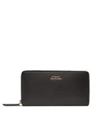 Portfele - Tommy Hilfiger Duży Portfel Męski Th Leather Slg Lrg Za AW0AW17498 Czarny - miniaturka - grafika 1